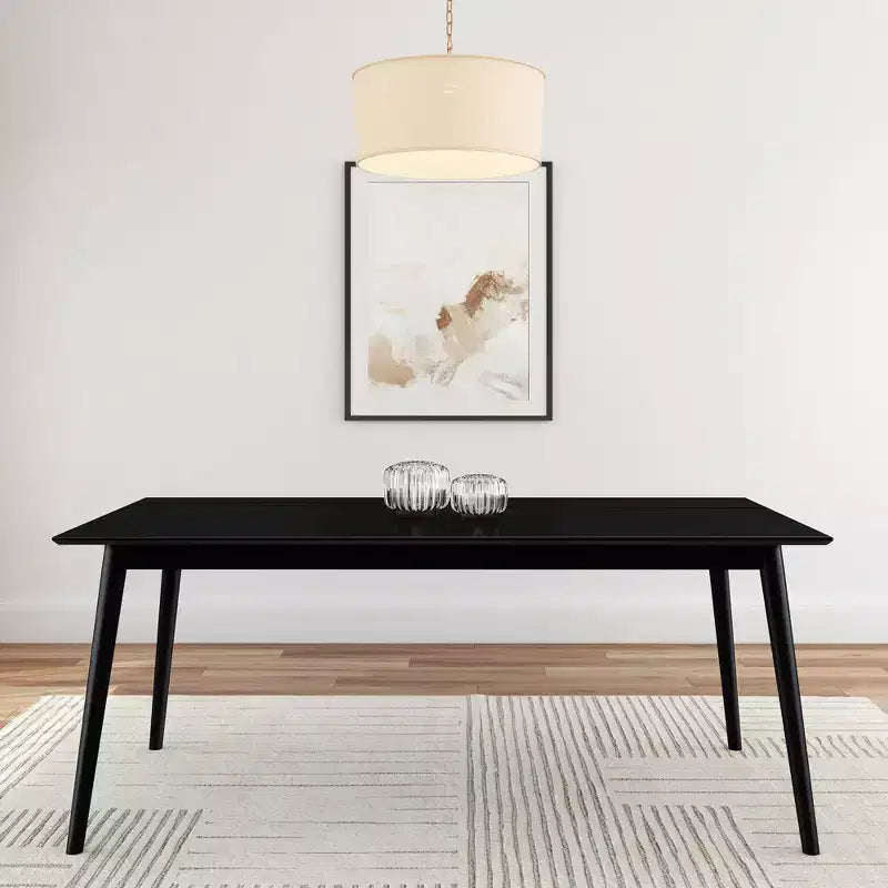 Plank+Beam 72 Mid Century Modern Dining Table, Solid Wood Kitchen & Dining Room Table for 6