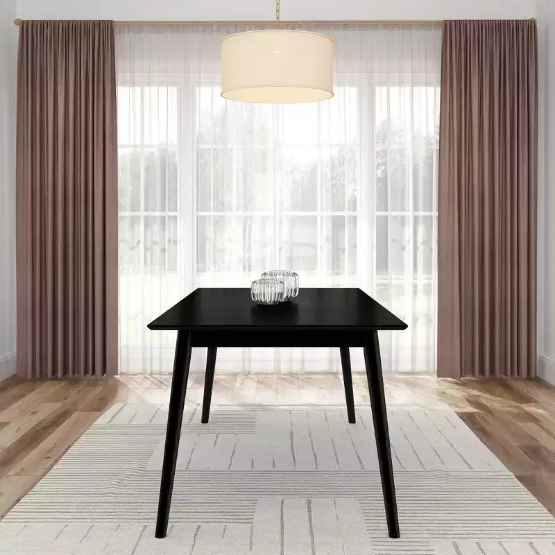 Plank+Beam 72 Mid Century Modern Dining Table, Solid Wood Kitchen & Dining Room Table for 6