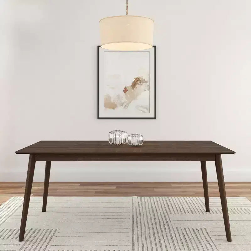 Plank+Beam 72 Mid Century Modern Dining Table, Solid Wood Kitchen & Dining Room Table for 6