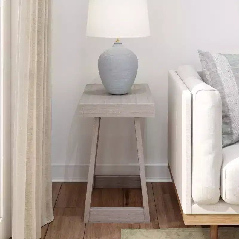 Plank+Beam Solid Wood Classic Rectangular Side Table, 25 Sofa Table for Living Room, End Table