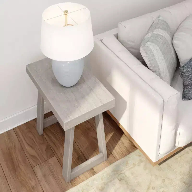 Plank+Beam Solid Wood Classic Rectangular Side Table, 25 Sofa Table for Living Room, End Table
