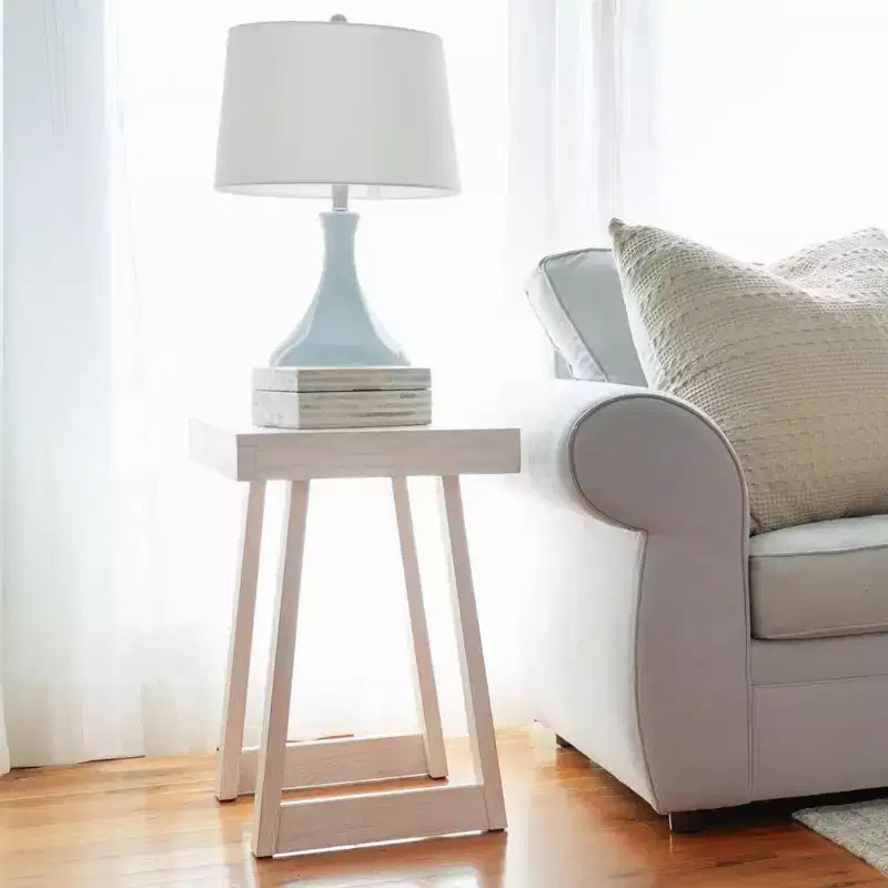 Plank+Beam Solid Wood Classic Rectangular Side Table, 25 Sofa Table for Living Room, End Table