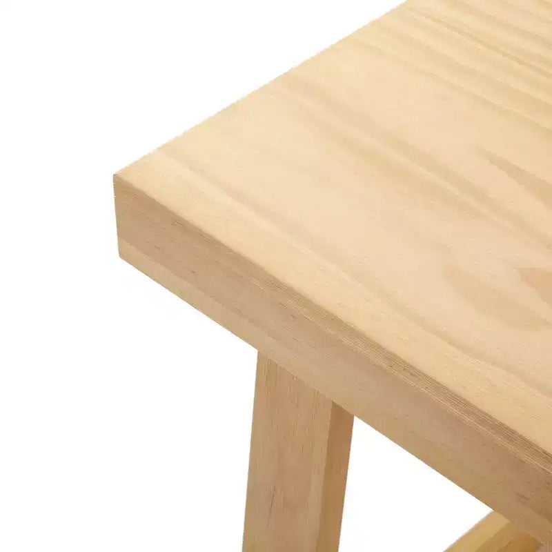 Plank+Beam Solid Wood Classic Rectangular Side Table, 25 Sofa Table for Living Room, End Table