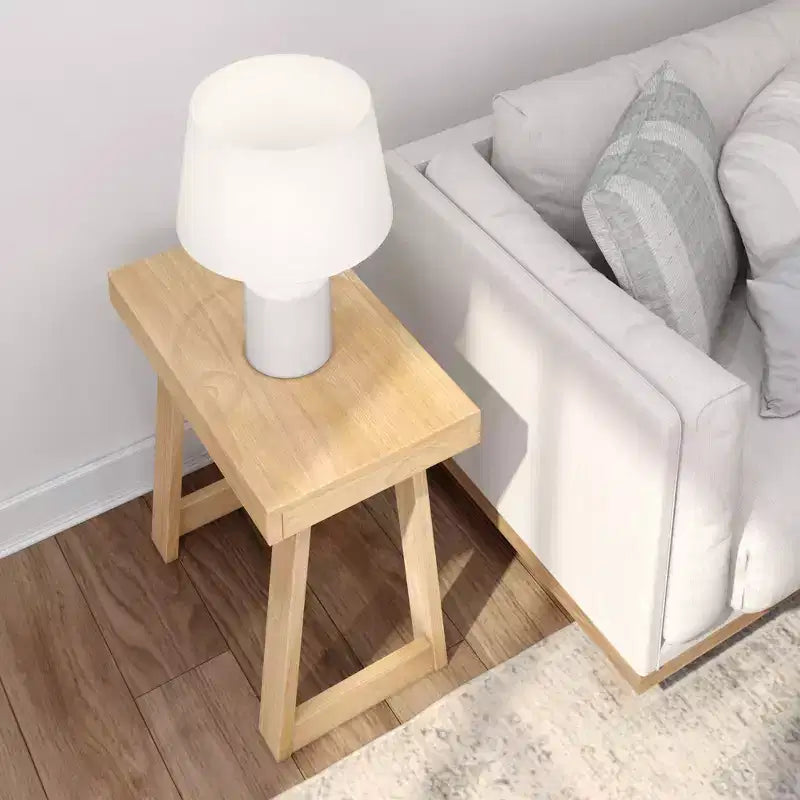 Plank+Beam Solid Wood Classic Rectangular Side Table, 25 Sofa Table for Living Room, End Table