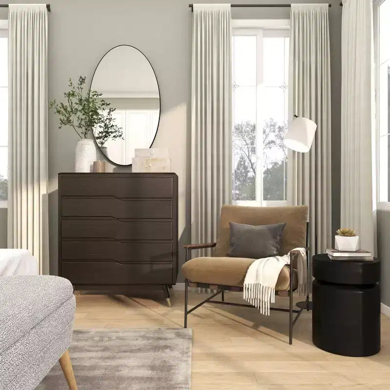 Olivia & May Metal Drum Accent Table