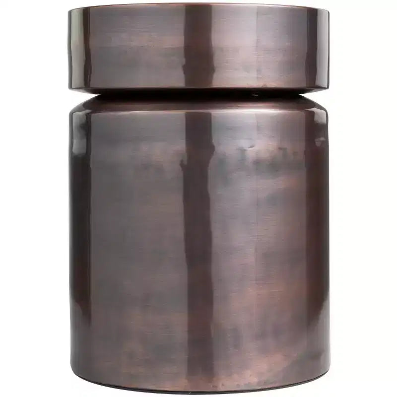 Olivia & May Metal Drum Accent Table
