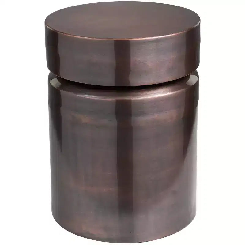 Olivia & May Metal Drum Accent Table