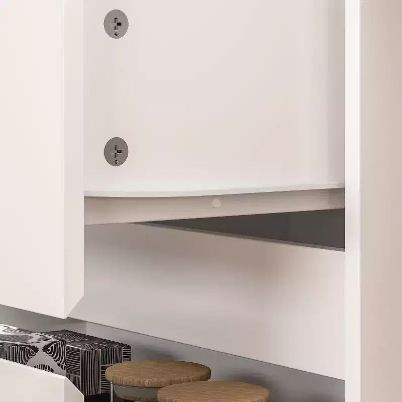 Famapy White Kitchen Island With Storage Wood Kitchen Prep Table Stationery Storage Cabinet