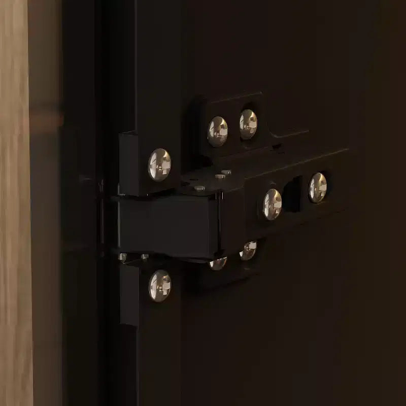 Famapy Armoire With LED Light and Glass Doors Wardrobe Cabinet