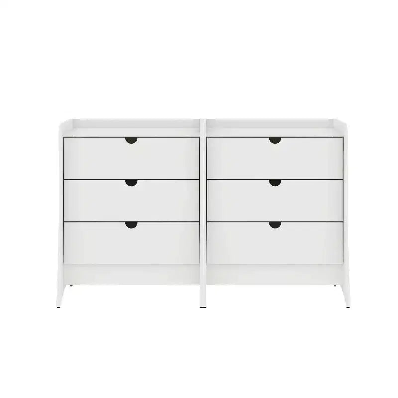 Manhattan Comfort Set of 2 Coney 3 Drawer Dressers