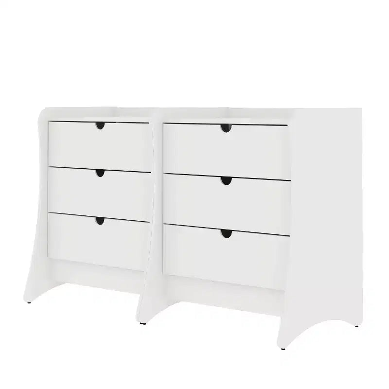 Manhattan Comfort Set of 2 Coney 3 Drawer Dressers