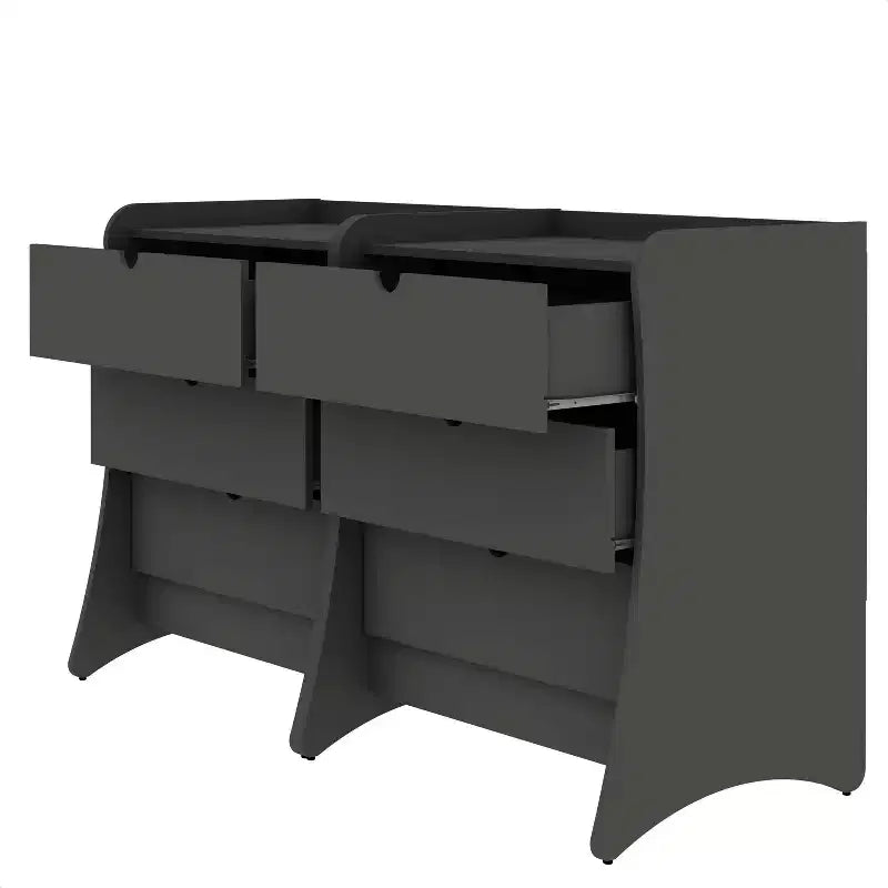 Manhattan Comfort Set of 2 Coney 3 Drawer Dressers