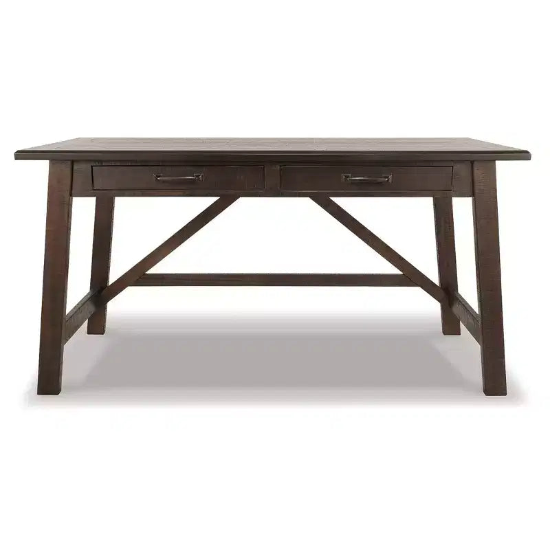 Signature Design by Ashley Baldridge 2 Drawer Home Office Desk, Rustic Brown