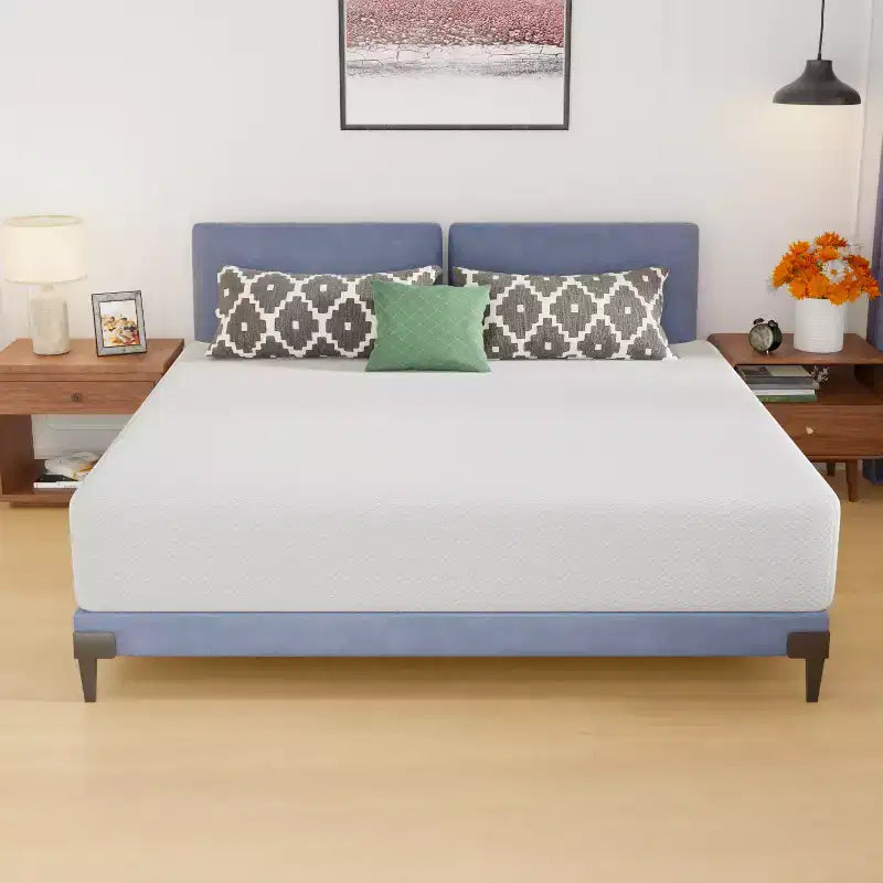 FDW Mattress 12 Inch Gel Memory Foam Mattress with Breathable & Washable Soft Fabric Zippered Cover,CertiPUR-US Certified,White