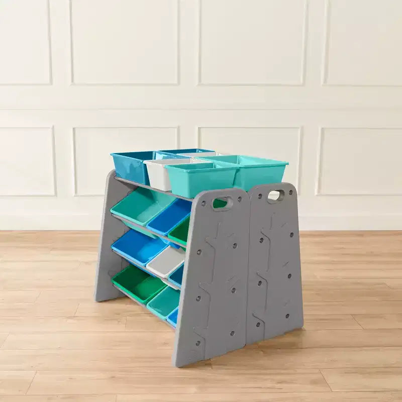ECR4Kids Tree Toy Storage Organizer and 12 Removable Plastic Bins, Kids Furniture