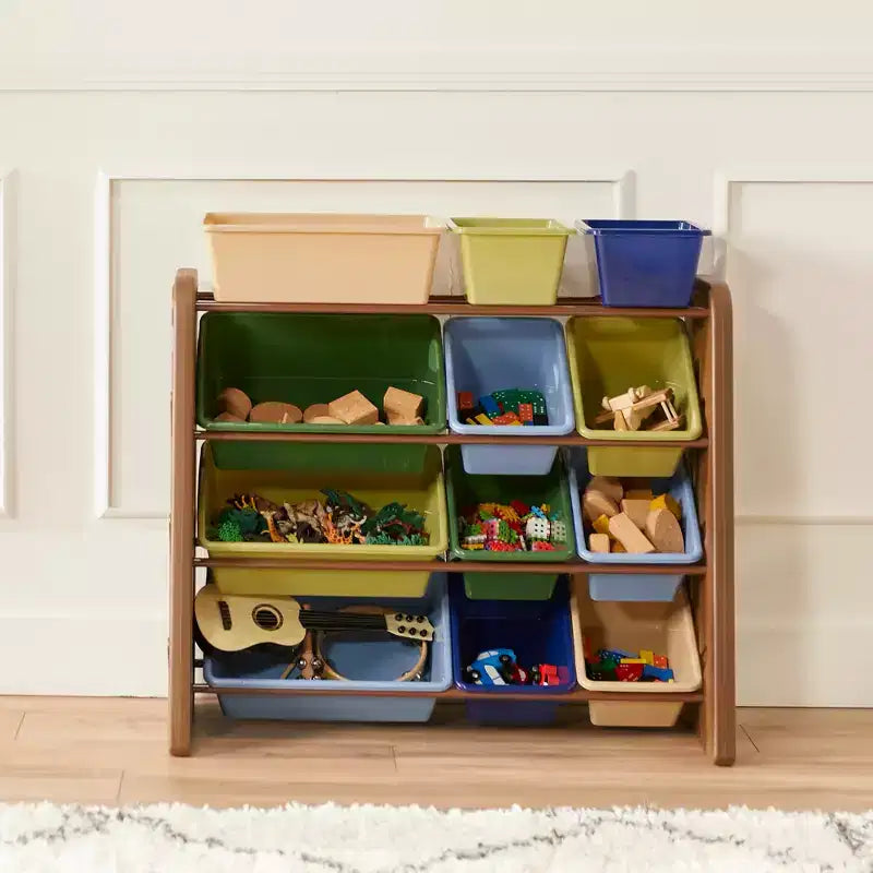 ECR4Kids Tree Toy Storage Organizer and 12 Removable Plastic Bins, Kids Furniture