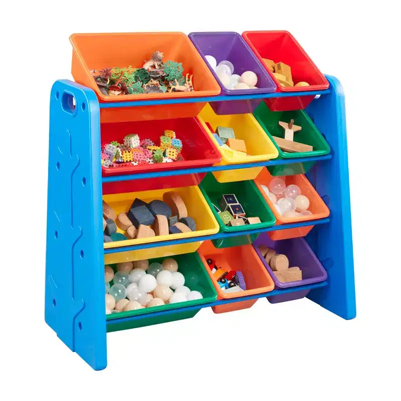 ECR4Kids Tree Toy Storage Organizer and 12 Removable Plastic Bins, Kids Furniture