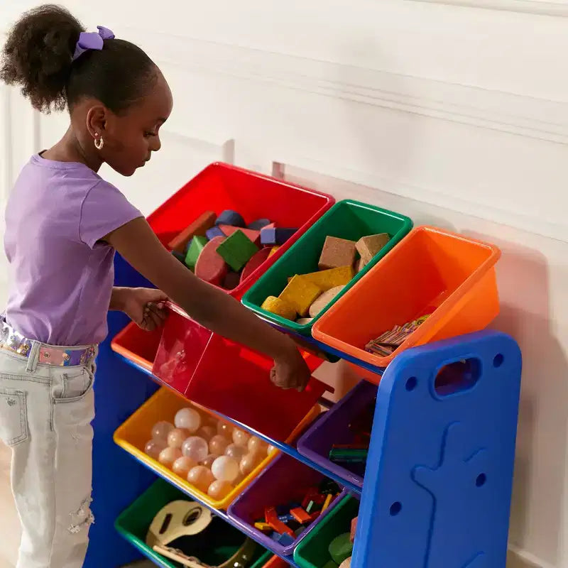 ECR4Kids Tree Toy Storage Organizer and 12 Removable Plastic Bins, Kids Furniture