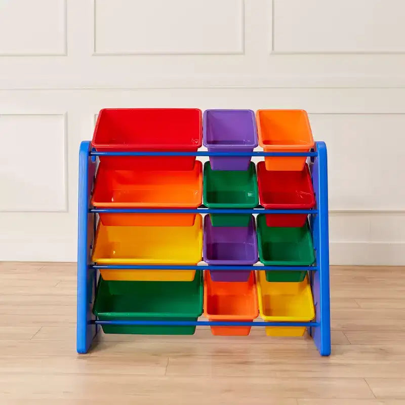ECR4Kids Tree Toy Storage Organizer and 12 Removable Plastic Bins, Kids Furniture