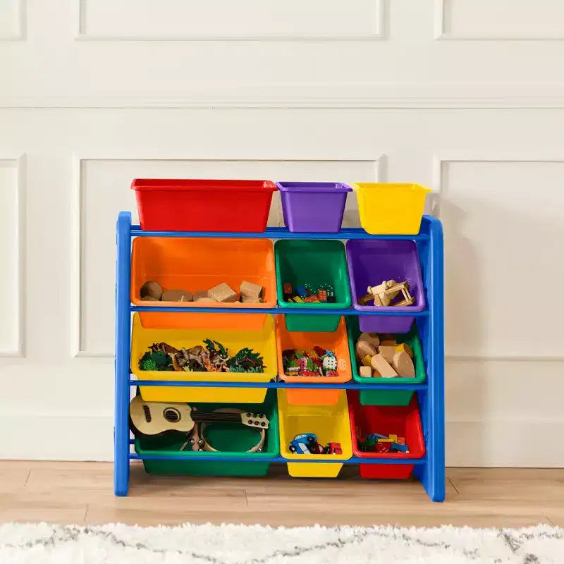 ECR4Kids Tree Toy Storage Organizer and 12 Removable Plastic Bins, Kids Furniture
