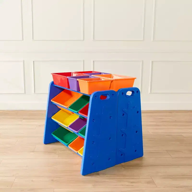 ECR4Kids Tree Toy Storage Organizer and 12 Removable Plastic Bins, Kids Furniture
