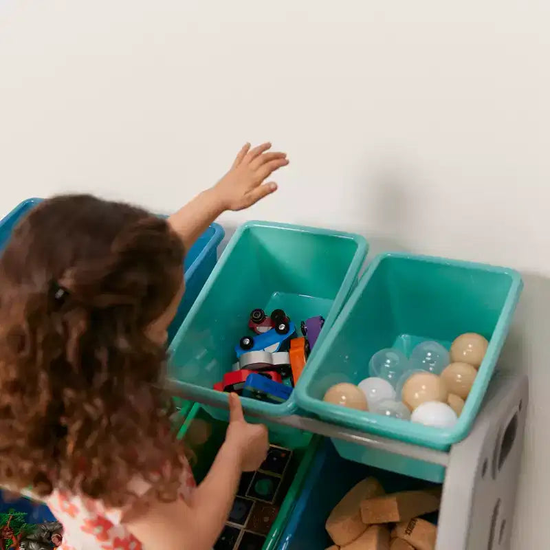 ECR4Kids Tree Toy Storage Organizer and 12 Removable Plastic Bins, Kids Furniture