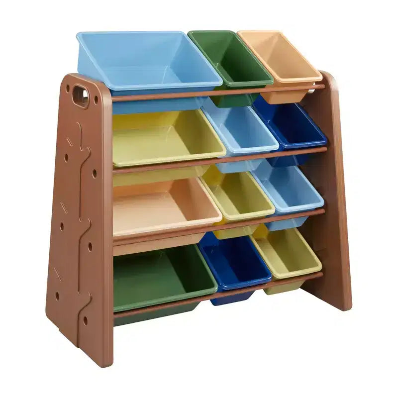 ECR4Kids Tree Toy Storage Organizer and 12 Removable Plastic Bins, Kids Furniture