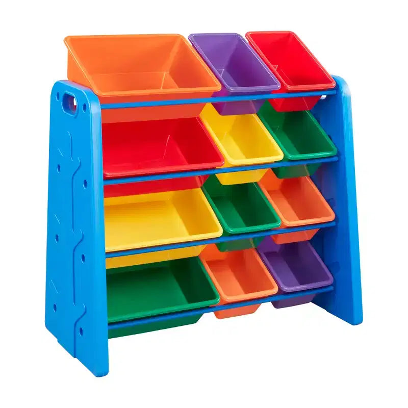 ECR4Kids Tree Toy Storage Organizer and 12 Removable Plastic Bins, Kids Furniture
