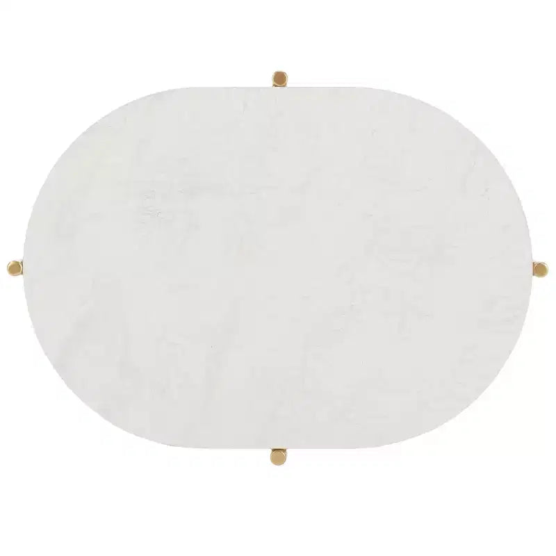 Dove End Table - ACC2501A - White Faux Marble/Gold - Safavieh