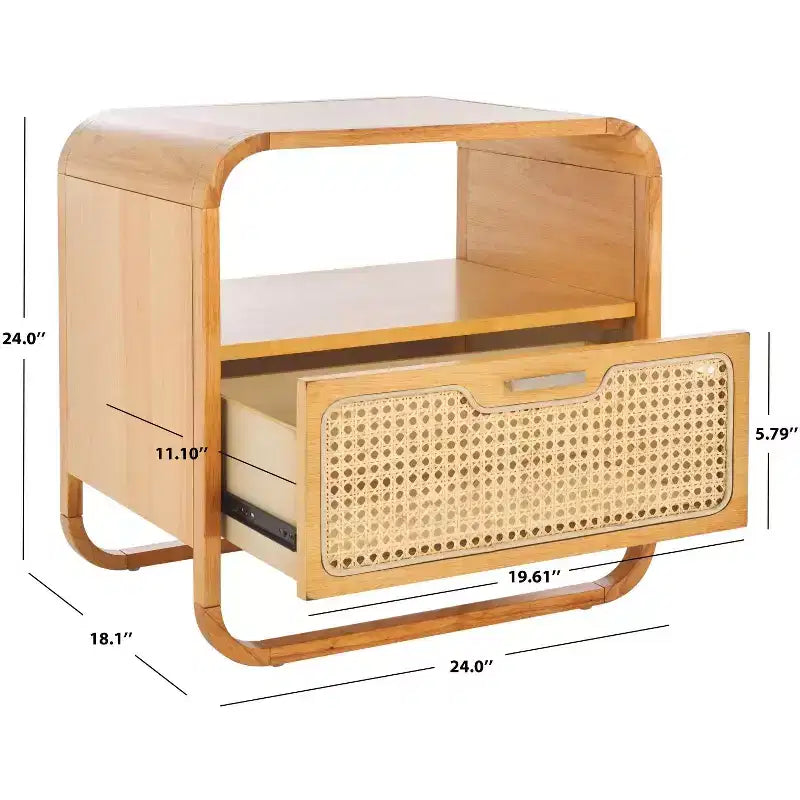 Yates 1 Drawer Nightstand - NST9206 - Safavieh