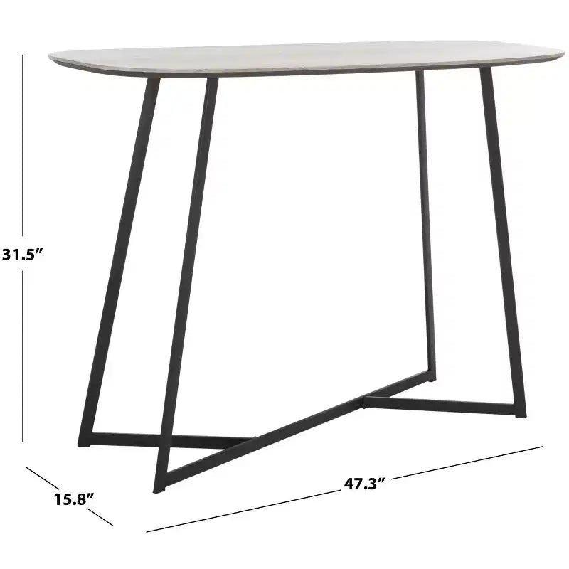 Arrington Console Table - CNS4203A - White Oak/Black - Safavieh