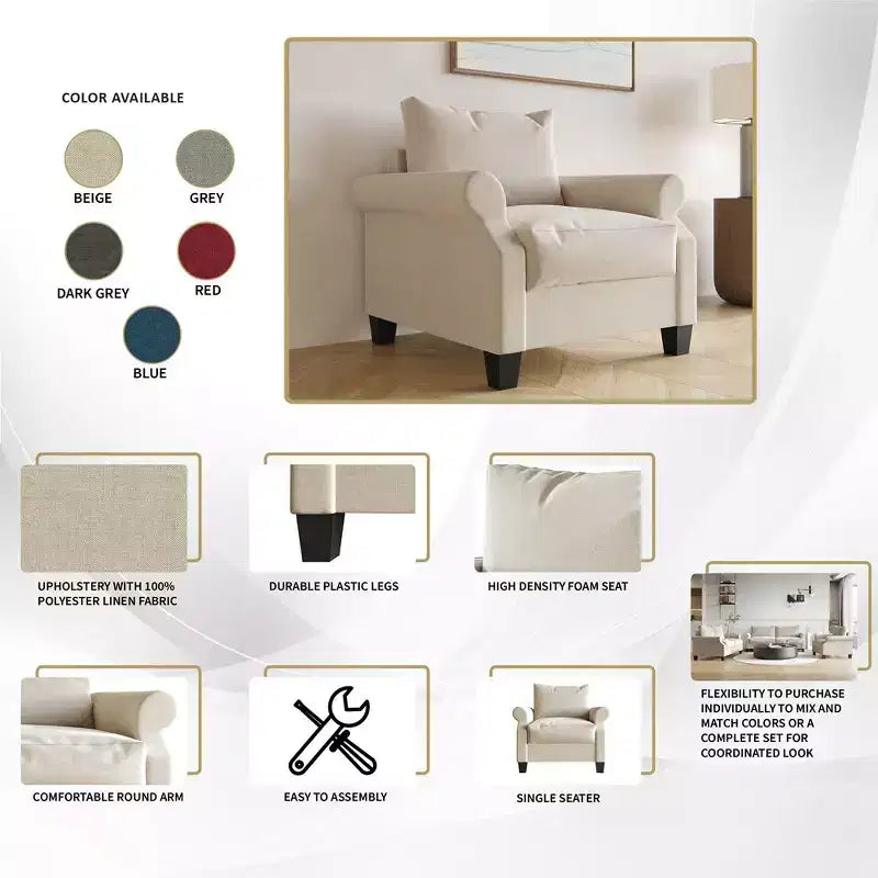 ChaletPosh Linen Chair