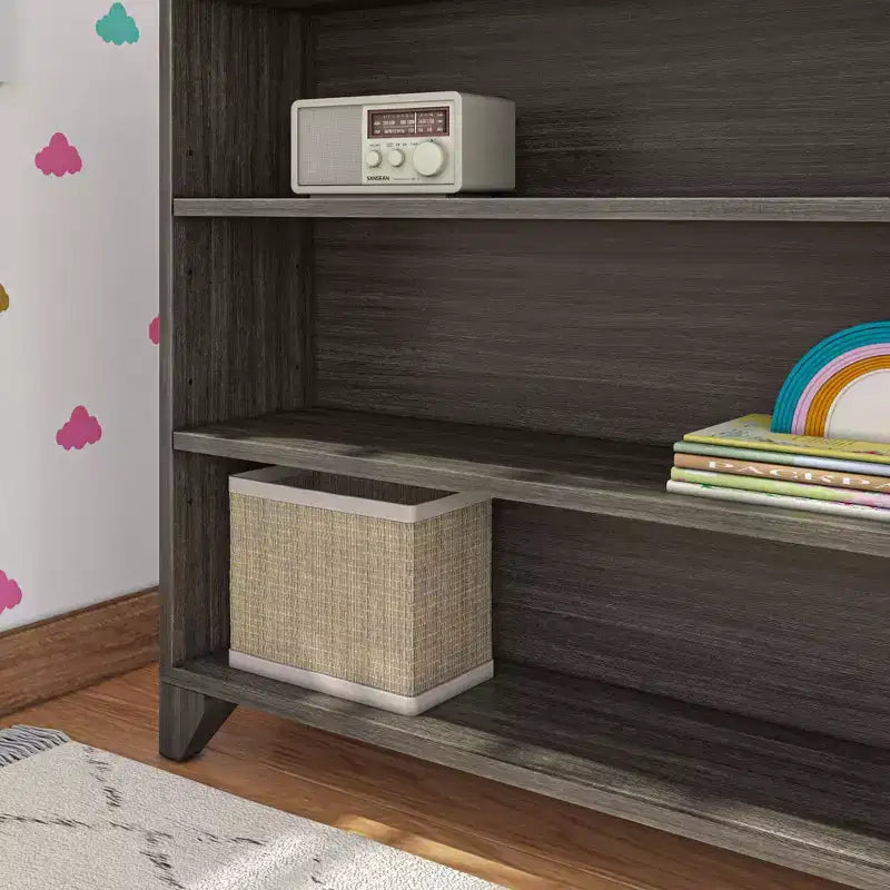 Max & Lily Classic 3-Shelf Bookcase, Solid Wood Bookcase for Kids Bedroom/Playroom